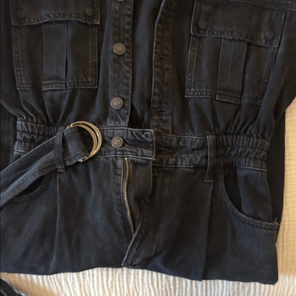 Agolde Tatum Long Sleeve Black Jumpsuit - Picture 6 of 10